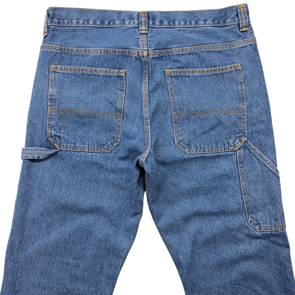 Mountain and Wave Mens Carpenter Jeans Medium Wash Blue Denim 34x32 3877TS